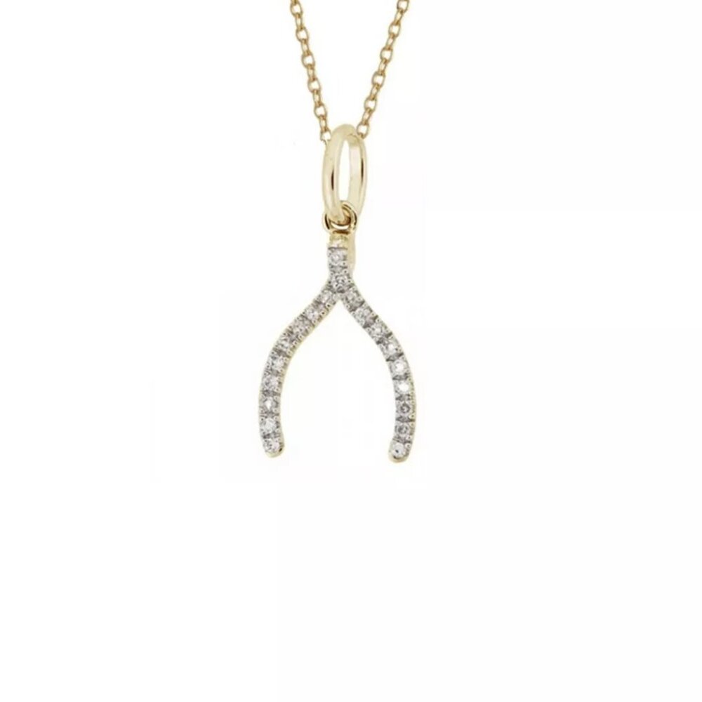 Diamond Wishbone Necklace Anthropologie by Rachael Ryen NWT